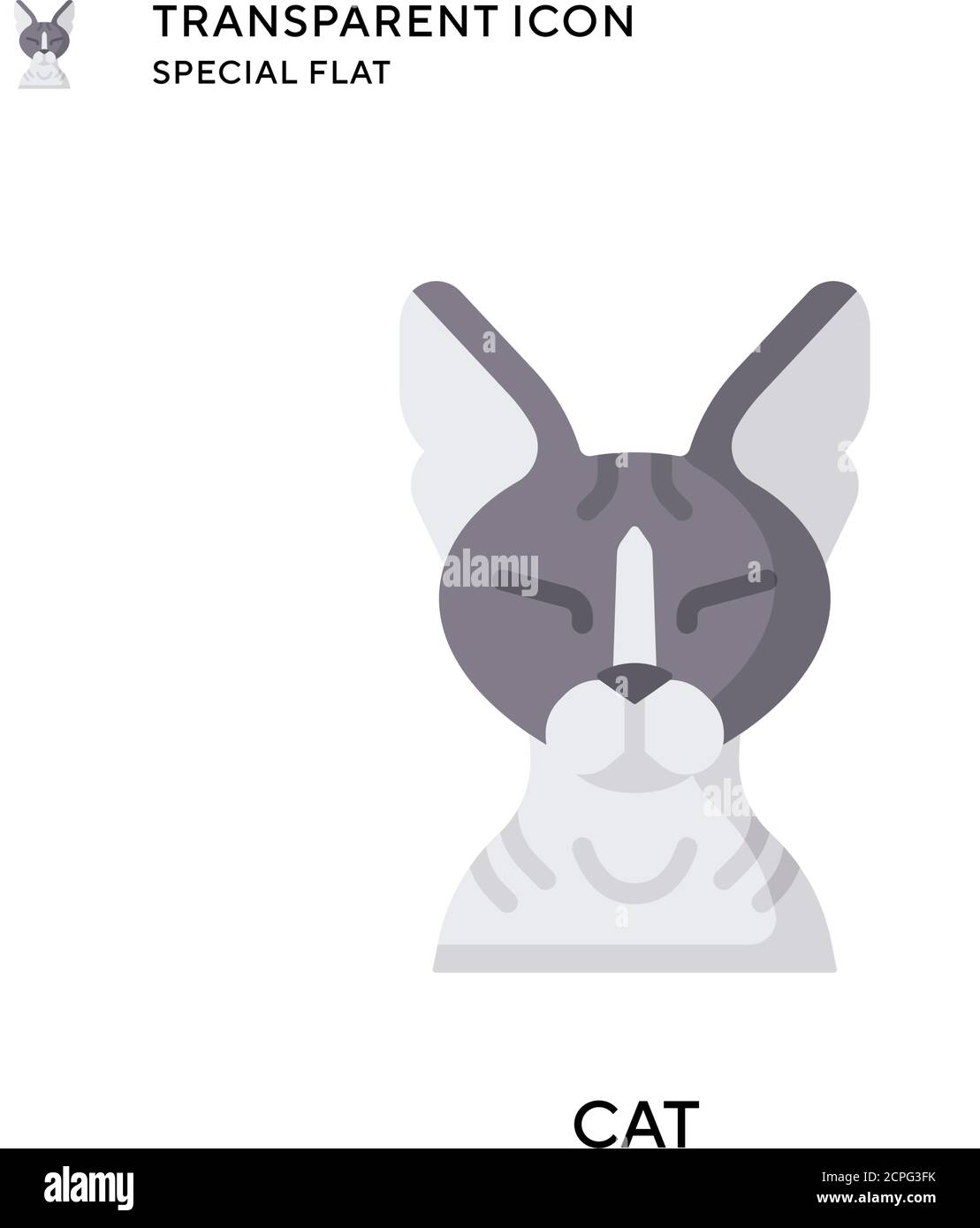 Cat vector icon. Flat style illustration. EPS 10 vector Stock Vector ...