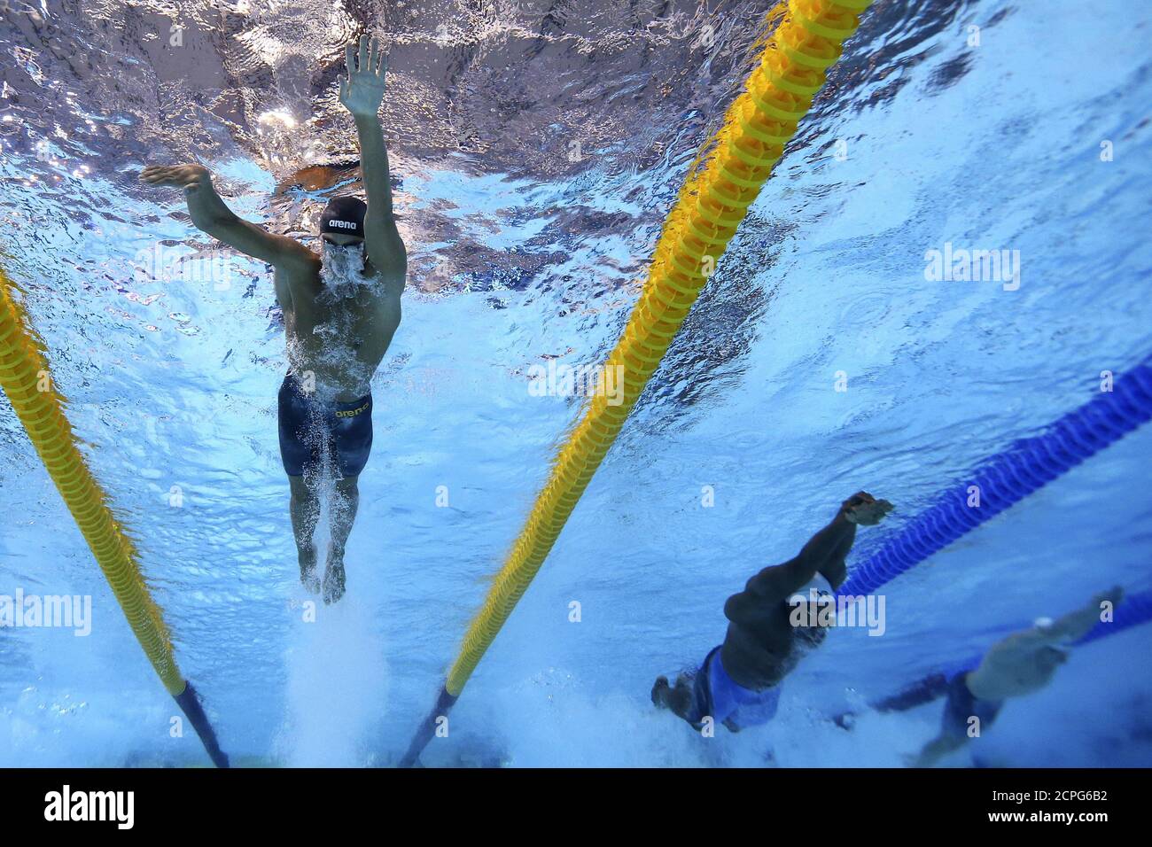 2018 European Championships - 4 x 100m Freestyle Relay Mixed Final -  Tollcross International Swimming Centre, Glasgow, Britain - August 8, 2018  - Grinev Vladislav of Russia competes. REUTERS/Stefan Wermuth Stock Photo -  Alamy