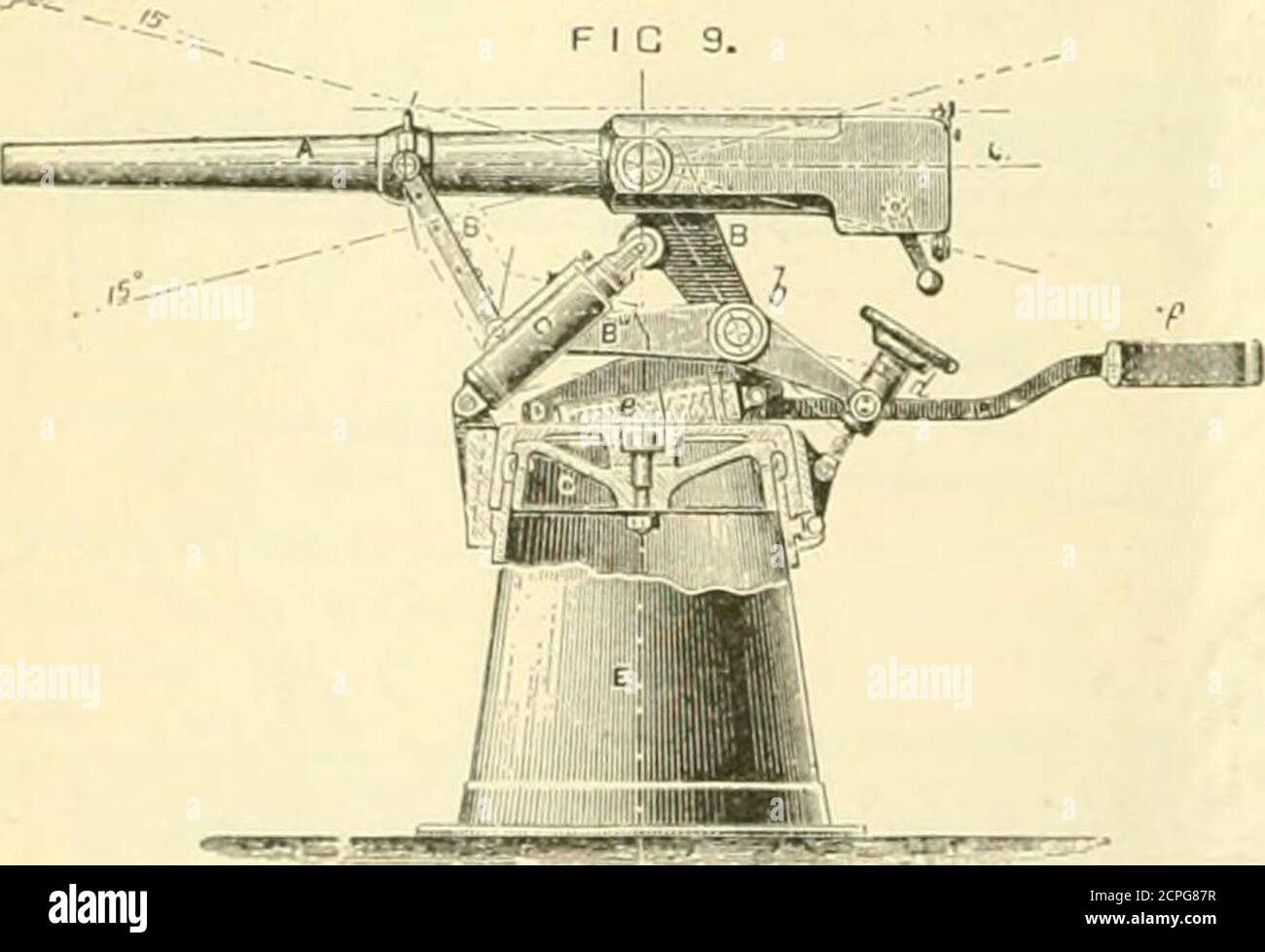 . The railroad and engineering journal . t-^ -^^ -s. v^x ^^^---^^Sijiii; Fig. 8. the barrel of this 5.3-cm. gun is 73.03 in. The rifling con-sists of 24 grooves of the section shown in fig. 7. Thetwist is right-handed, increasing from i in 165 to i in 30calibers. The entire gun is 80.7 in. long. The diameterof the powder chamber is 2.52 in., that of the bore being2.087 • The gun weighs 595.2 lbs., or with breech-block639.3 lbs. The charge is 1.565 lbs. The shell weighs 4. F I C 10 Stock Photo