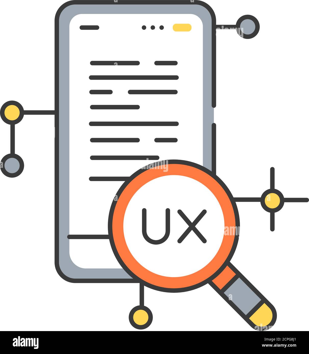 UX research color line icon. Systematic investigation of users and ...