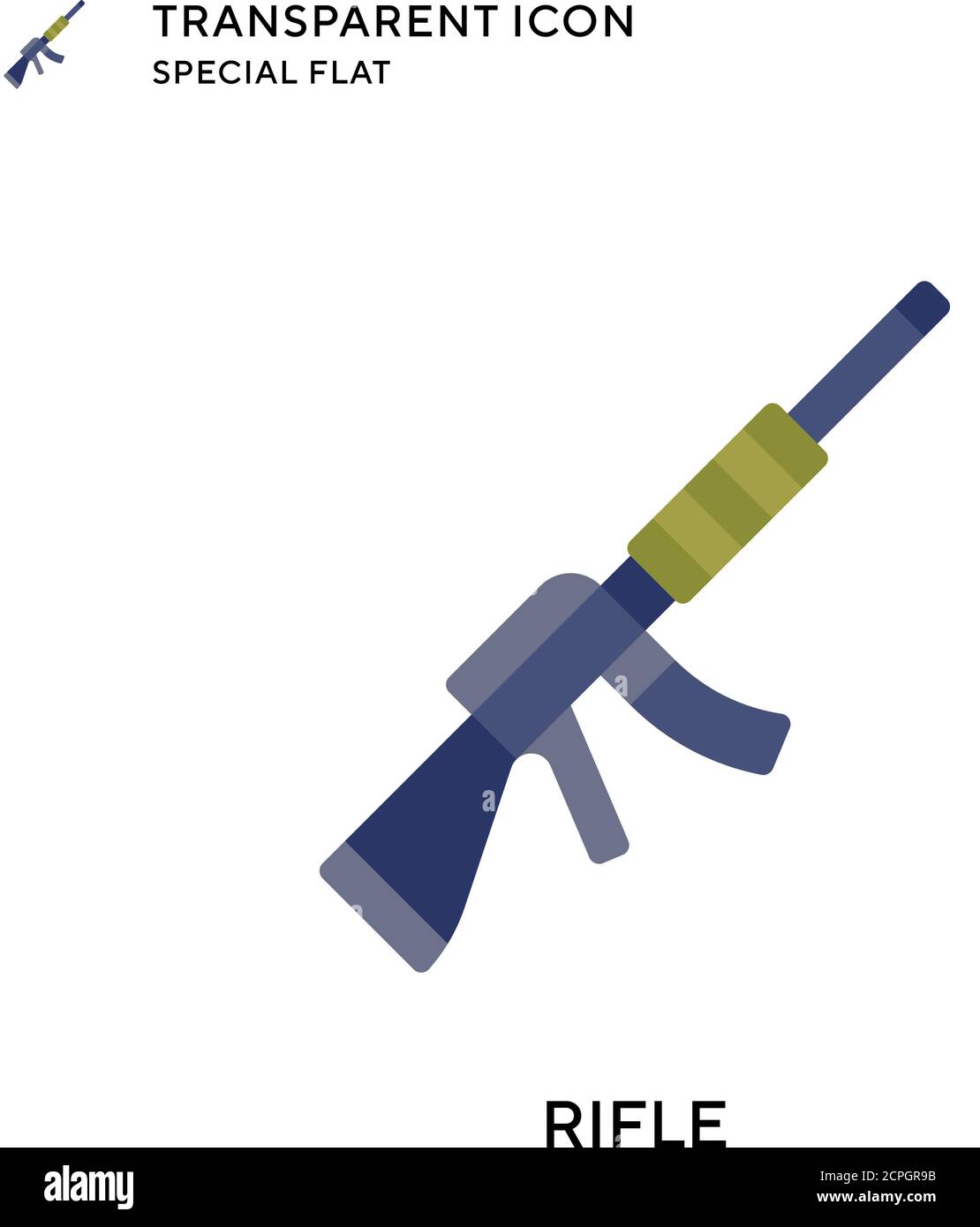 Rifle vector icon. Flat style illustration. EPS 10 vector. Stock Vector