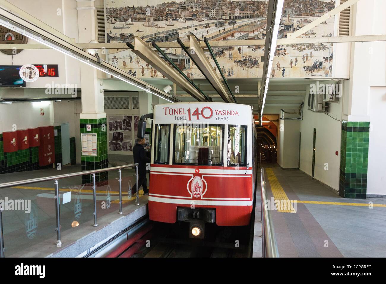 Turkey Funicular Turkey, Istanbul, Karaköy, funicular Tünel Stock Photo - Alamy