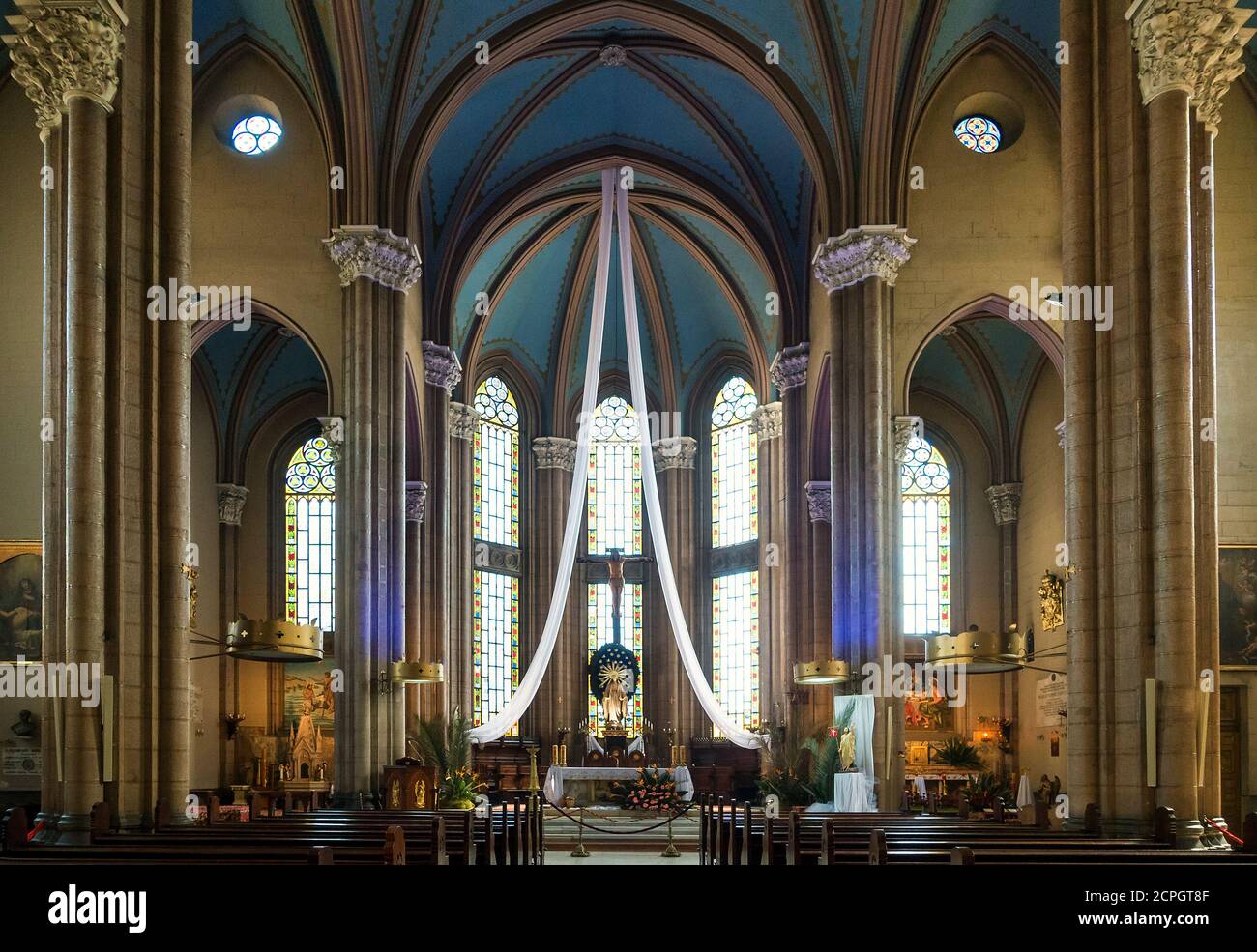 Turkey, Istanbul, Beyoglu, St. Antonius Church, interior Stock Photo