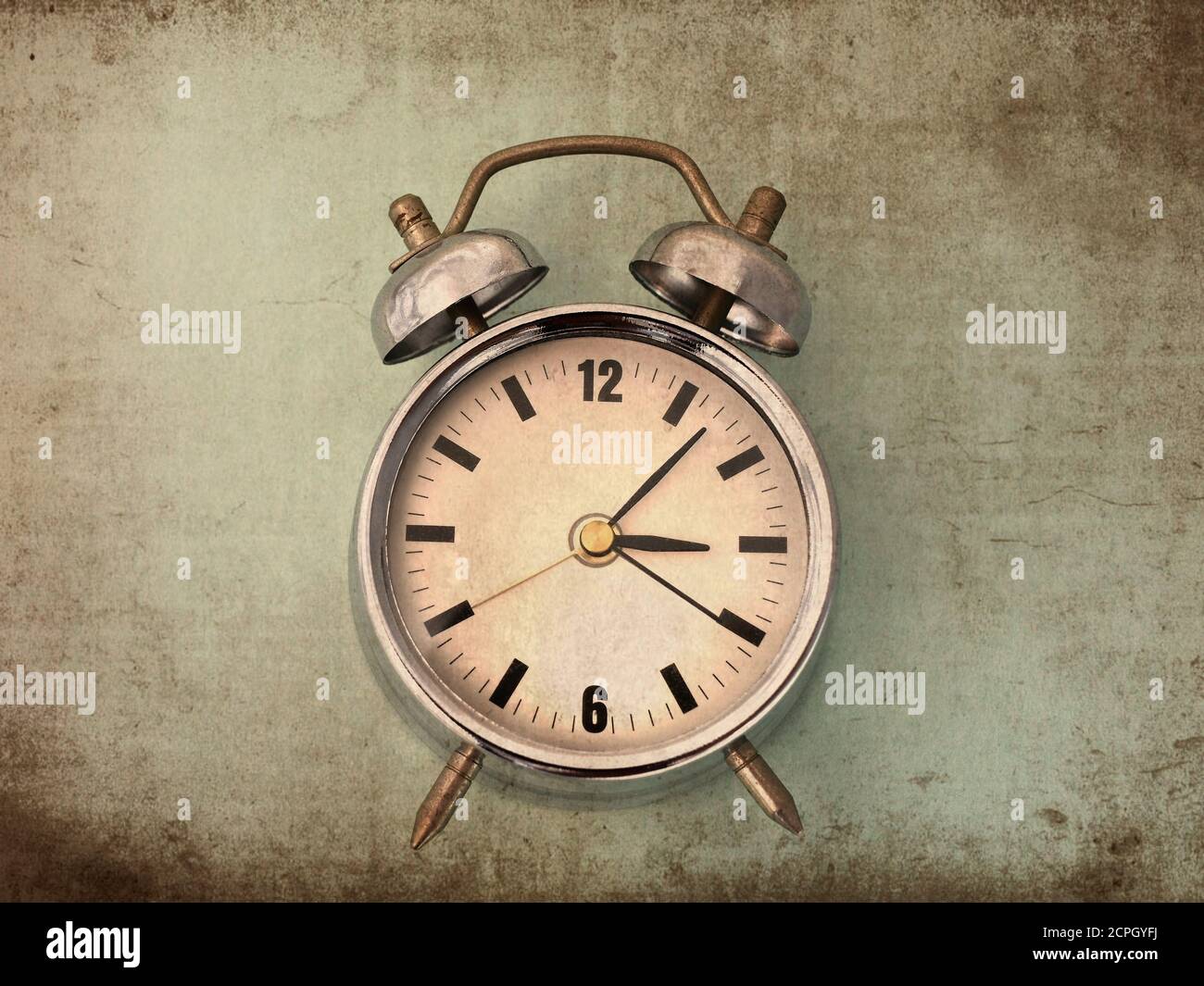 Old bell alarm clock Stock Photo Alamy