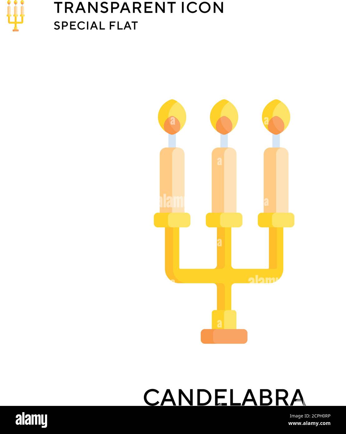 Candelabra vector icon. Flat style illustration. EPS 10 vector. Stock Vector