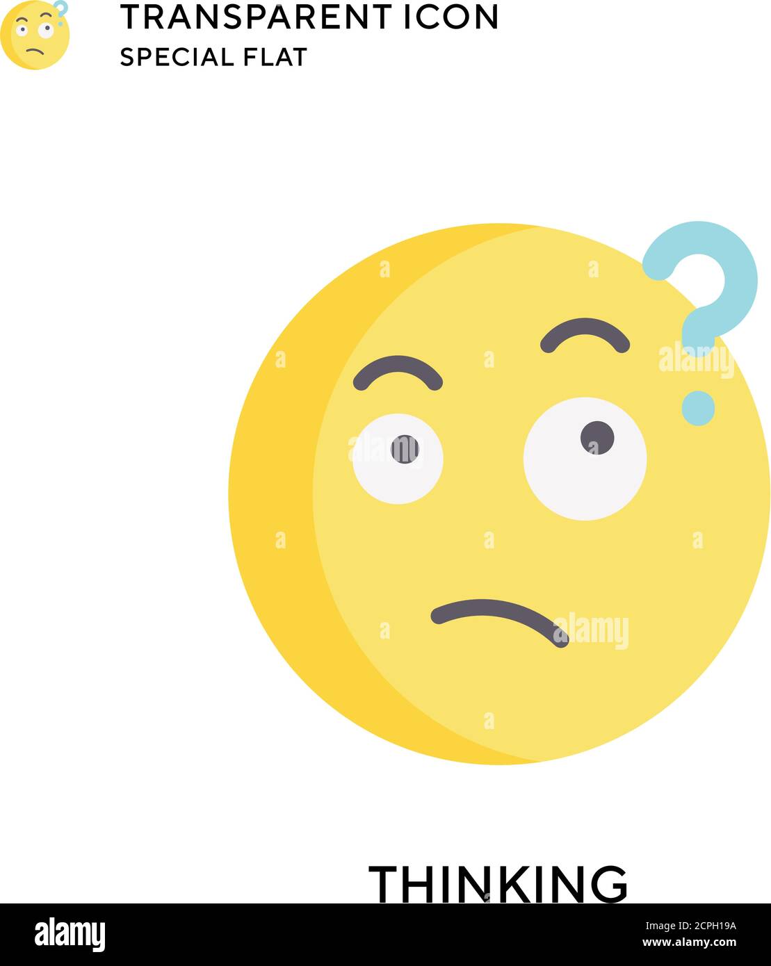 Thinking vector icon. Flat style illustration. EPS 10 vector Stock ...