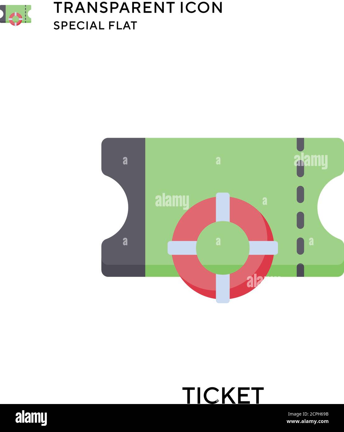 Ticket vector icon. Flat style illustration. EPS 10 vector Stock Vector ...