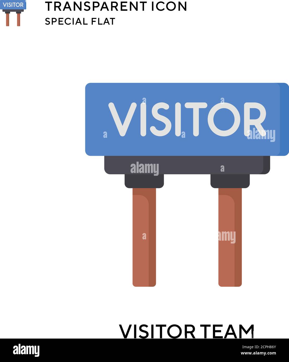 Visitor team vector icon. Flat style illustration. EPS 10 vector Stock ...