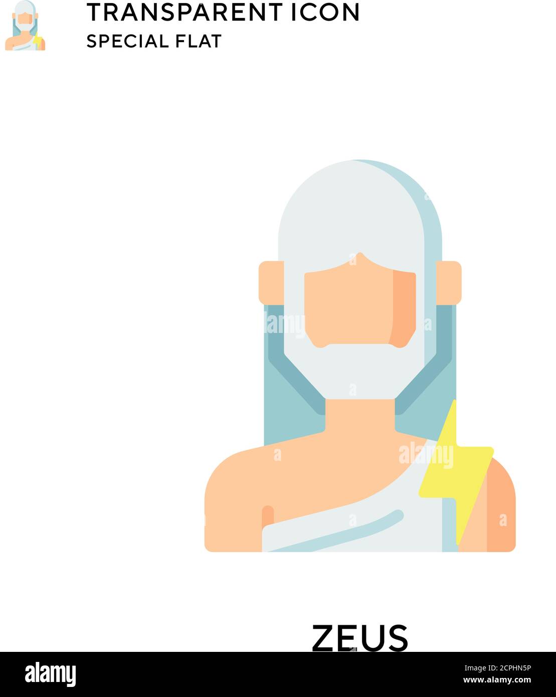 Zeus vector icon. Flat style illustration. EPS 10 vector Stock Vector ...