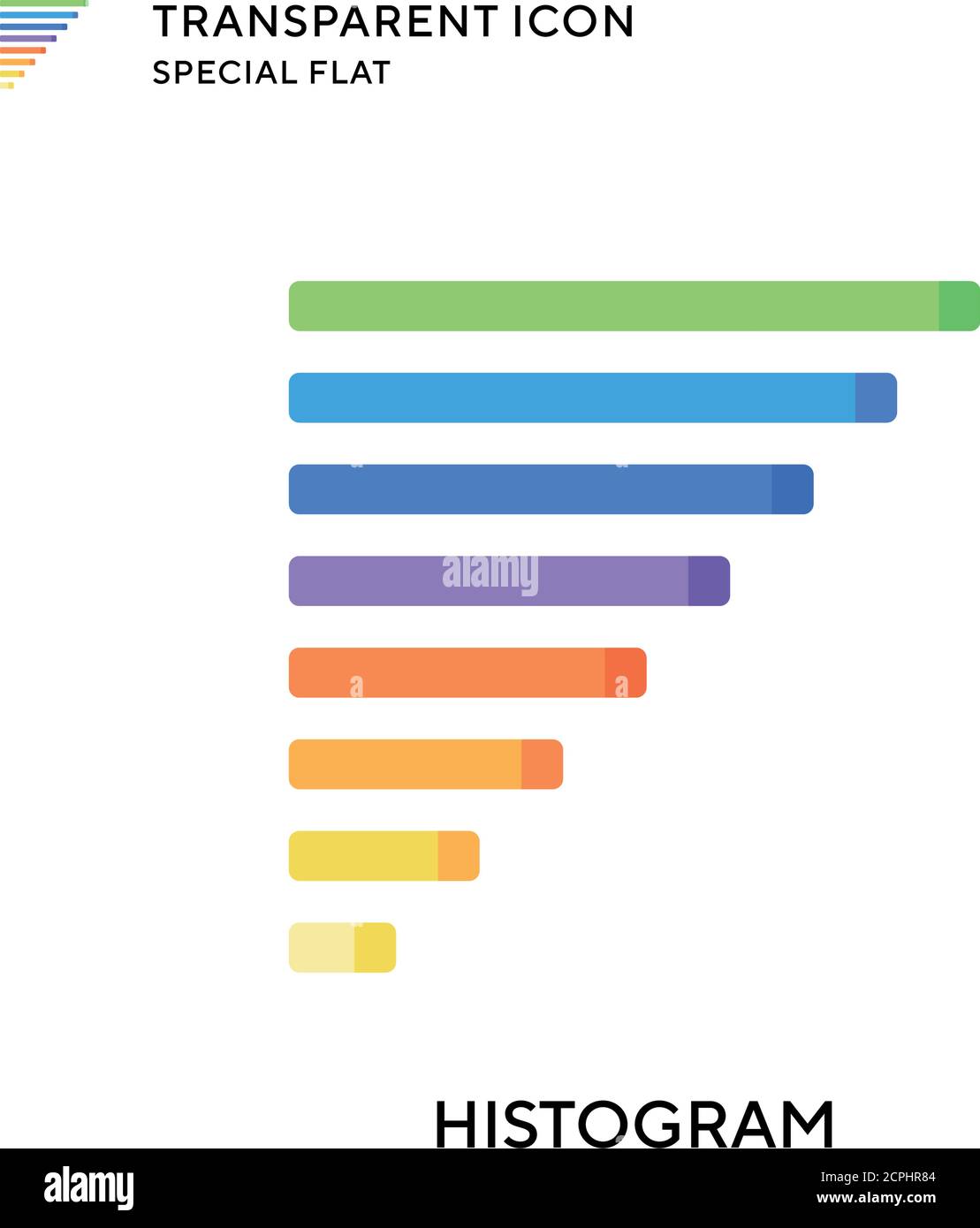 Histogram vector icon. Flat style illustration. EPS 10 vector Stock ...