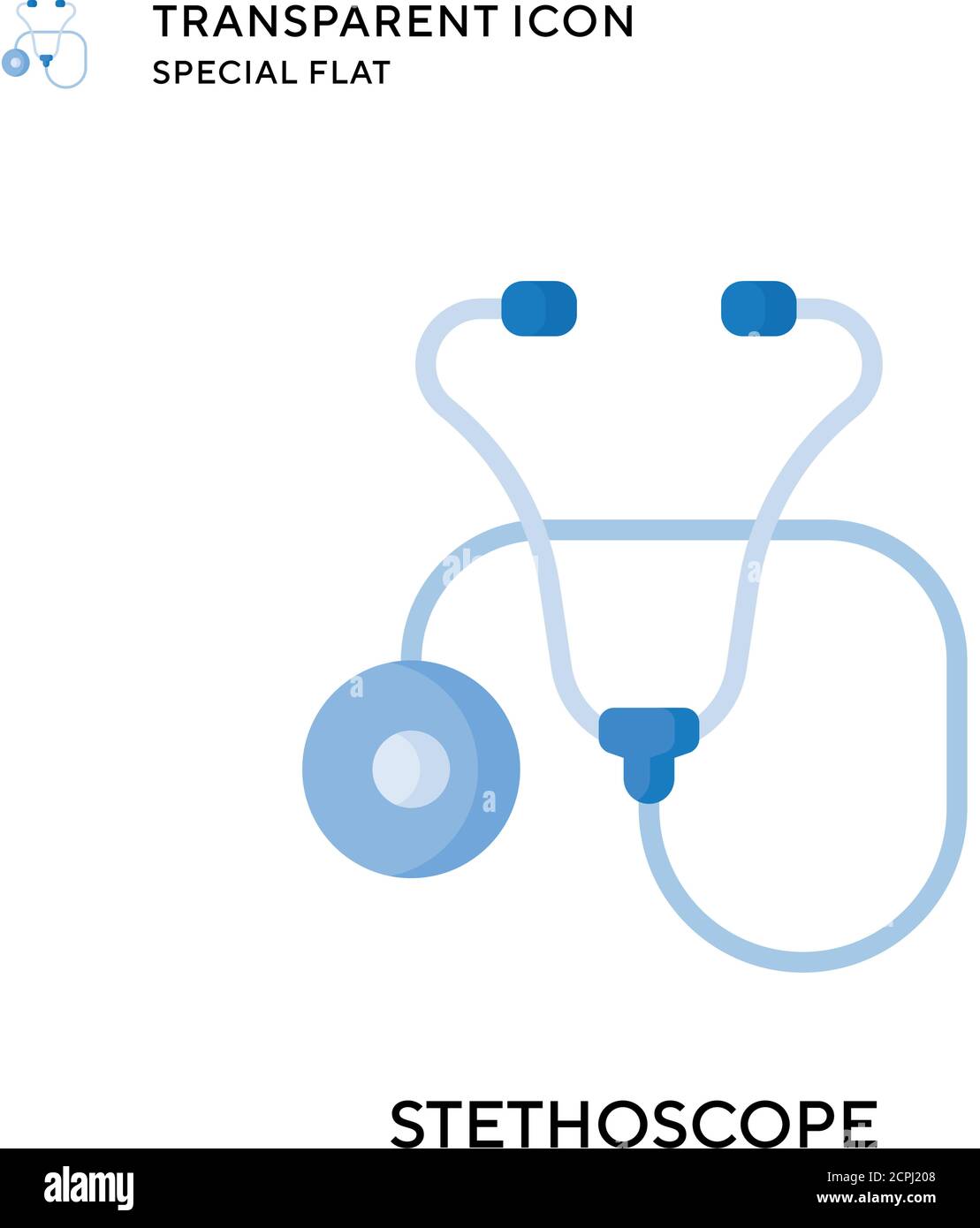 Stethoscope vector icon. Flat style illustration. EPS 10 vector Stock ...
