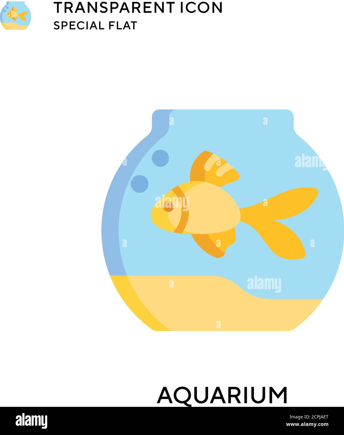 Aquarium vector icon. Flat style illustration. EPS 10 vector. Stock Vector