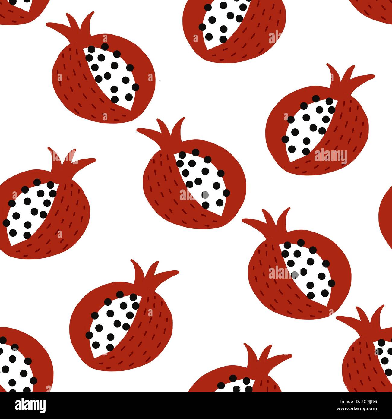 bright illustration. fruits and berries background. cartoon and flat fruits. grenades Stock Photo