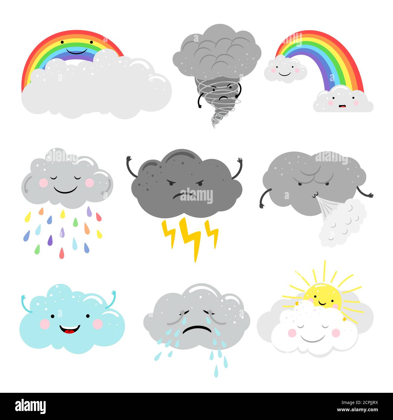 Cute cartoon characters vector weather icons set with emotional clouds Stock Vector Image & Art - Alamy Cute cartoon characters vector weather icons set with emotional clouds Stock Vector Image & Art - Alamy