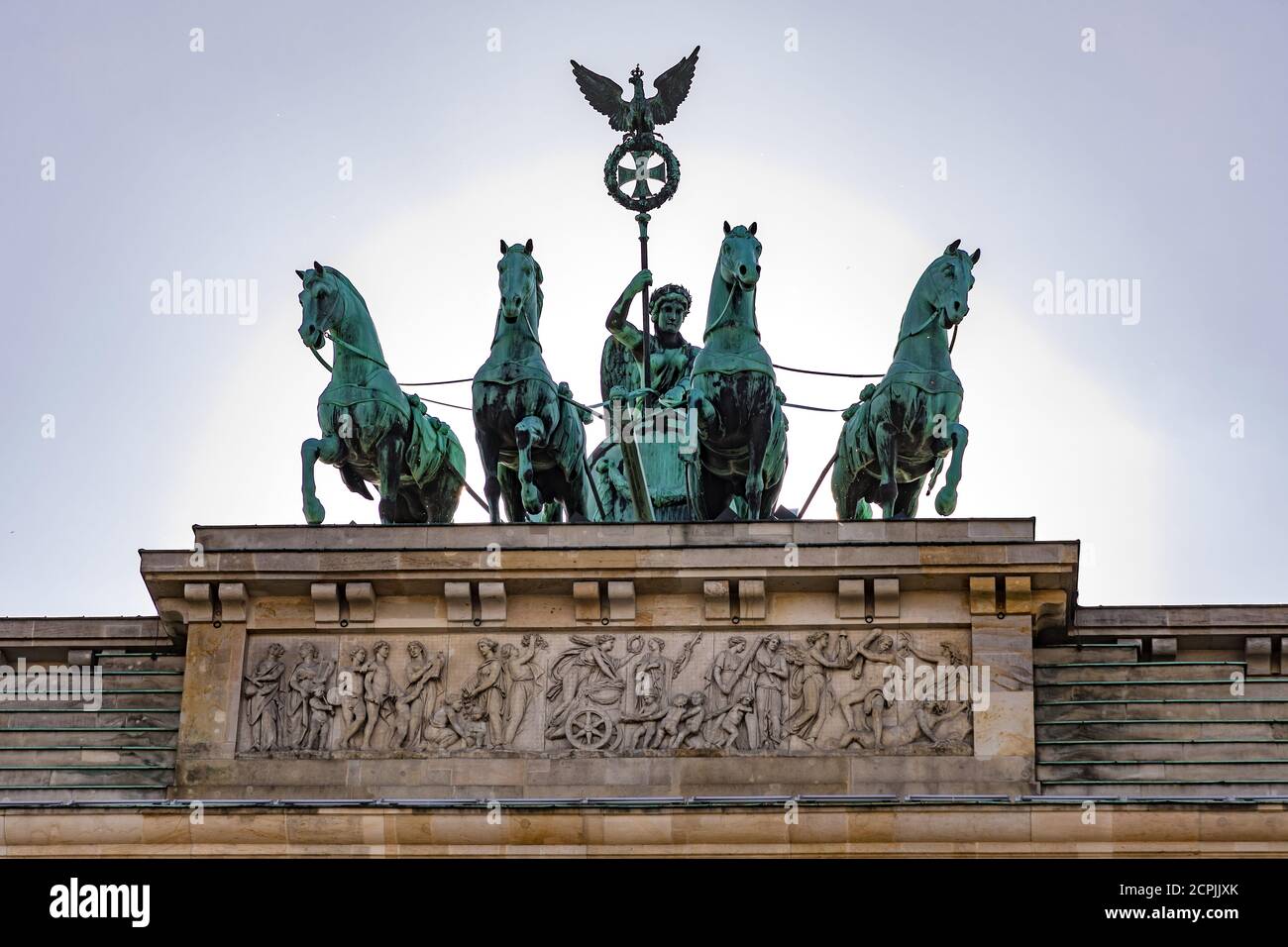 The Quadriga Statue On Top Of The Brandenburg Gate In The German Capital Berlin Stock Photo Alamy The Quadriga Statue On Top Of The Brandenburg Gate In The German Capital Berlin Stock Photo Alamy