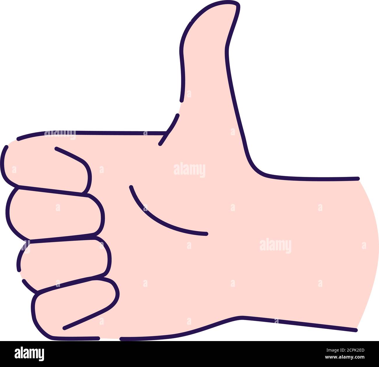 Hand showing symbol like line icon. Making thumb up gesture. Pictogram ...