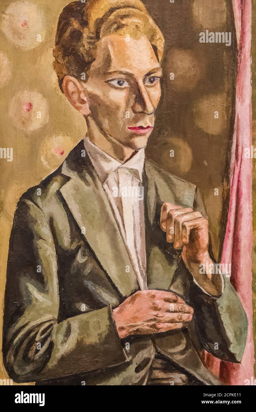 Painting titled 'Portrait of a Russian Student' (Protrat eines russischen Studenten) by Marie-Louise von Motesiczky dated 1927 Stock Photo