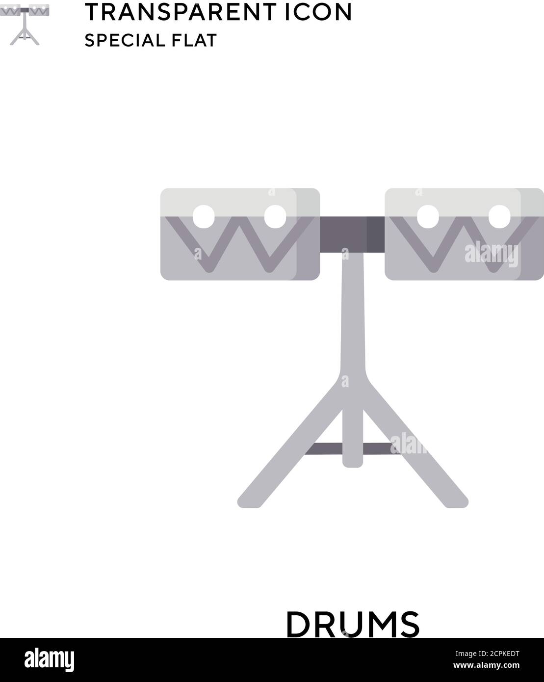 Drums vector icon. Flat style illustration. EPS 10 vector Stock Vector ...
