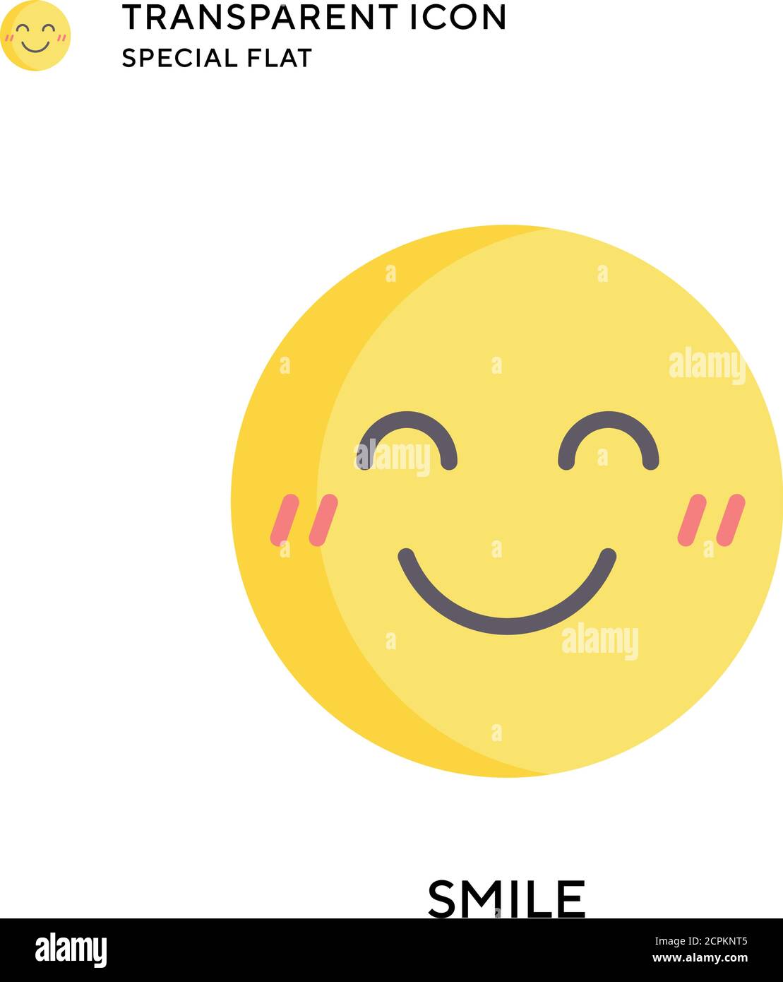 Smile vector icon. Flat style illustration. EPS 10 vector Stock Vector ...