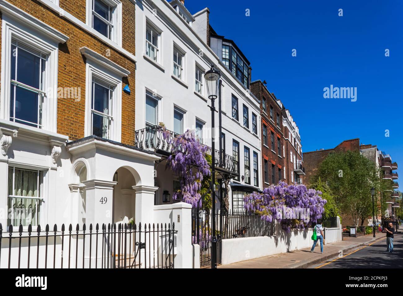 England, London, Westminster, Kensington and Chelsea, Cheyne Walk, Residential Housing Stock Photo