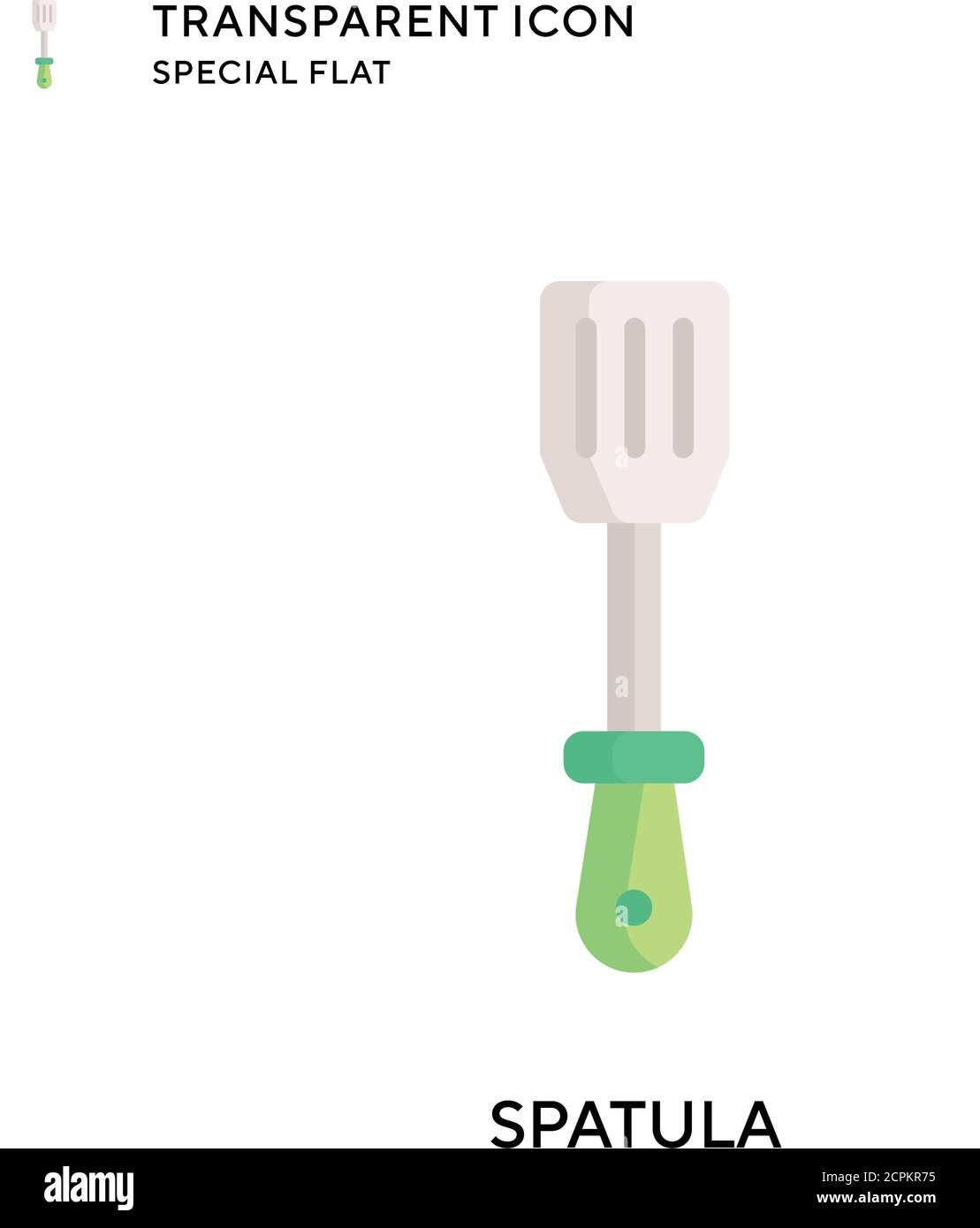 Spatula vector icon. Flat style illustration. EPS 10 vector. Stock Vector