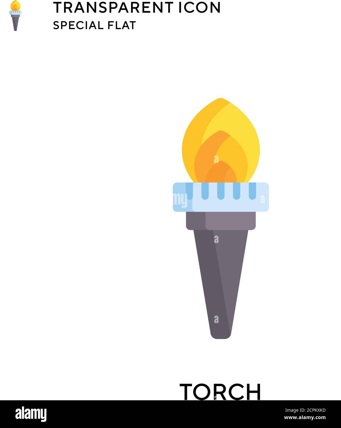 Torch vector icon. Flat style illustration. EPS 10 vector Stock Vector ...