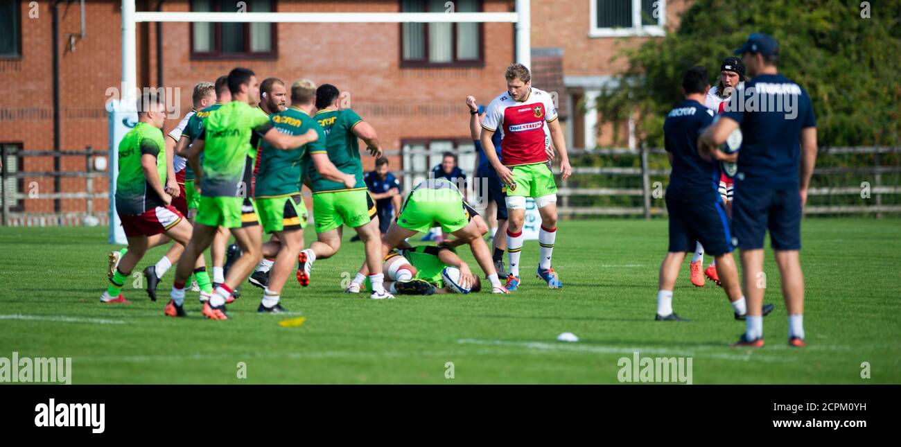 Northampton, UK. 16th Sep, 2020. Northampton Saints Rugby union team during Training Day at Franklin's Gardens, Northampton. Credit: SOPA Images Limited/Alamy Live News Stock Photo