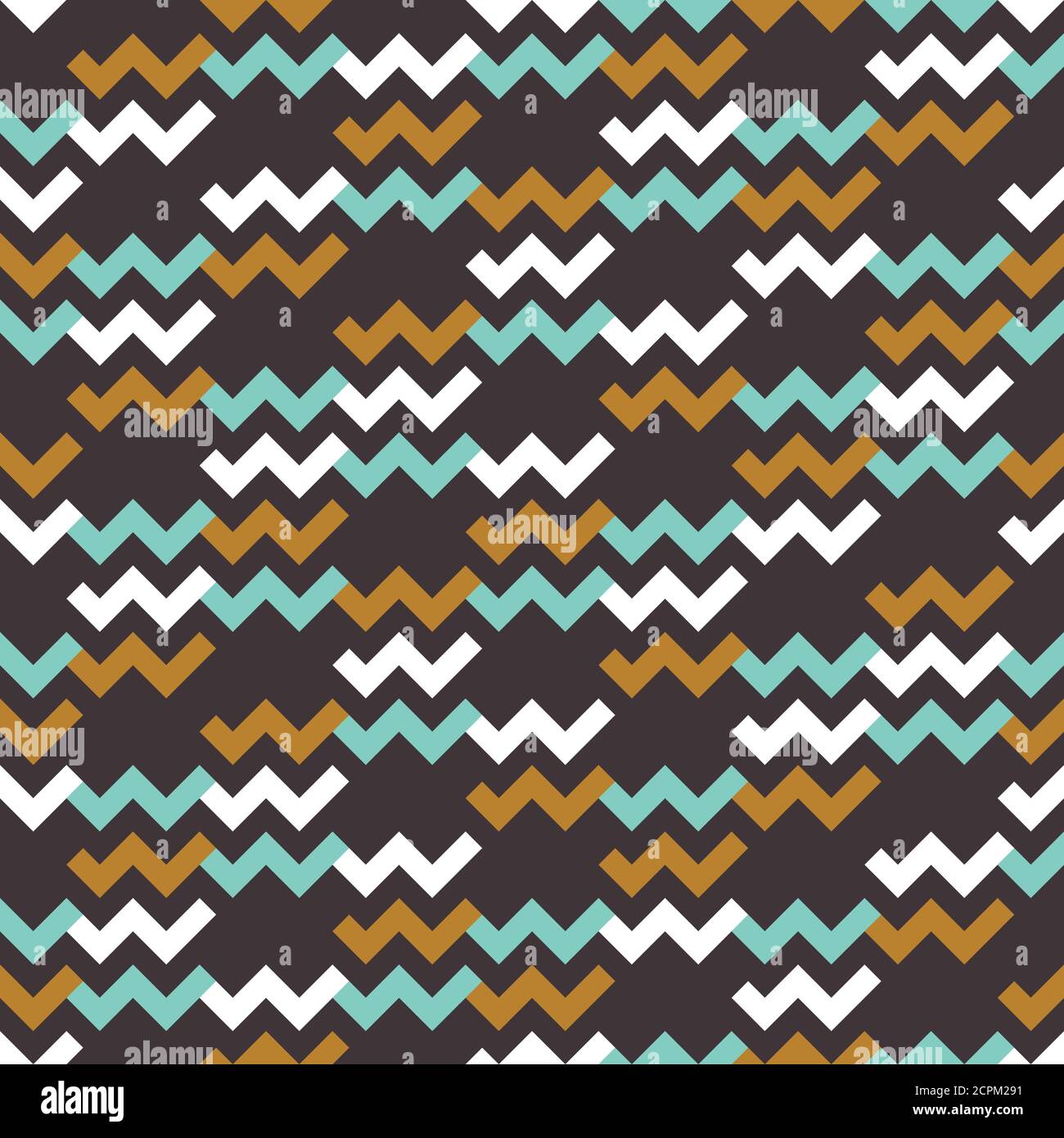 Seamless geometric pattern with zigzags. Can be used in textiles, for book design, website background. Stock Vector