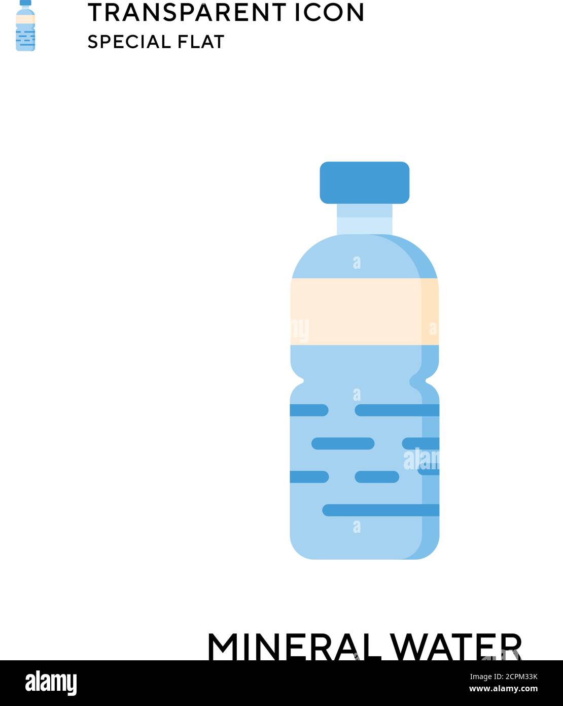 Mineral water vector icon. Flat style illustration. EPS 10 vector. Stock Vector