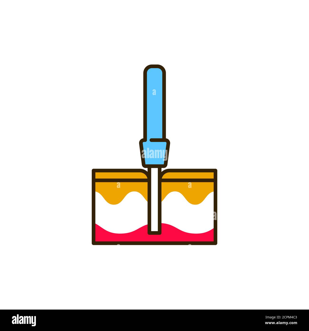 Biopsy color line icon. Medical and scientific concept. Laboratory ...