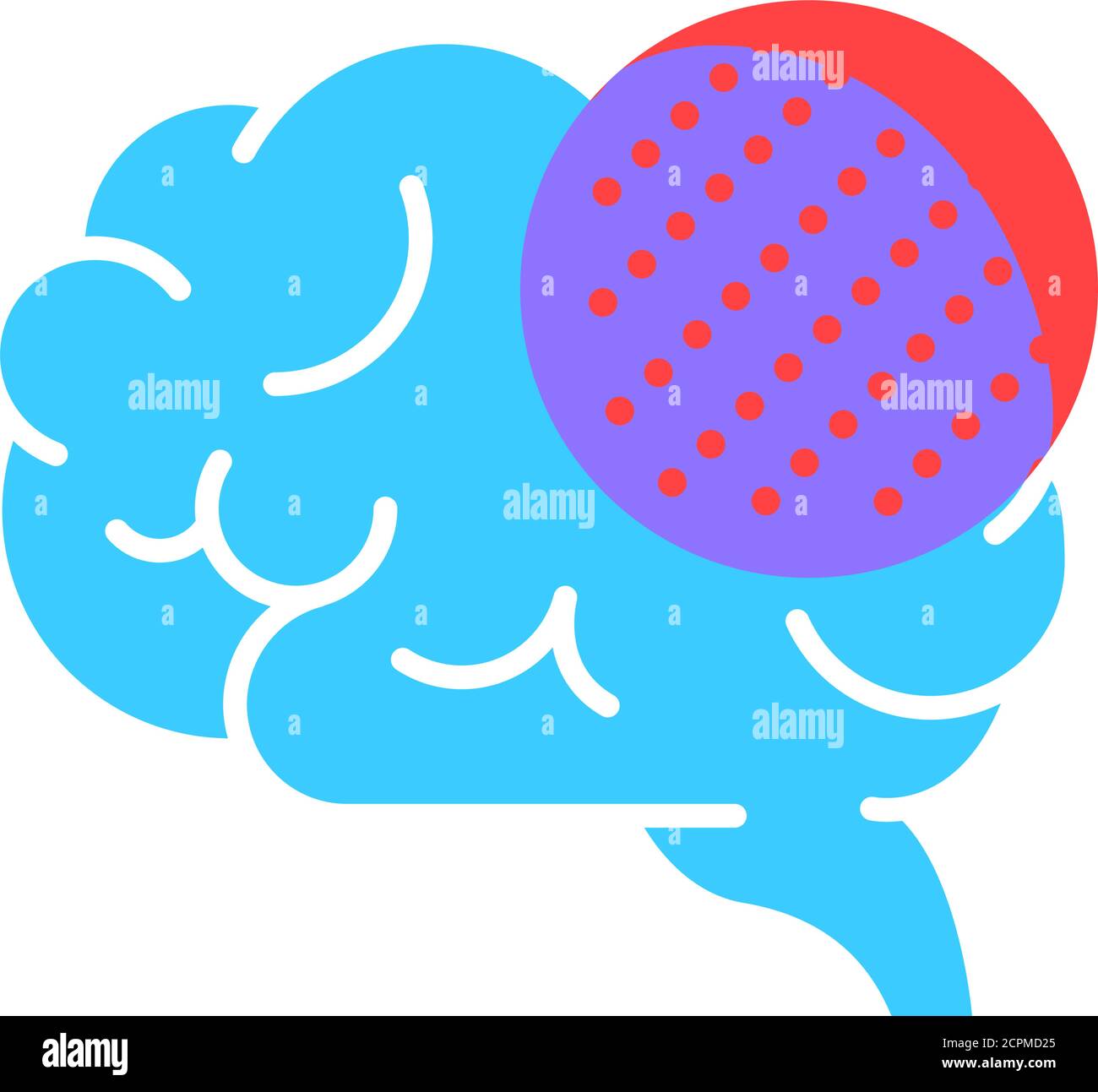 Brain disease alzheimer s line black icon. Human organ concept. Memory loss. Decrease in mental human abilities. Sign for web page, mobile app, button Stock Vector