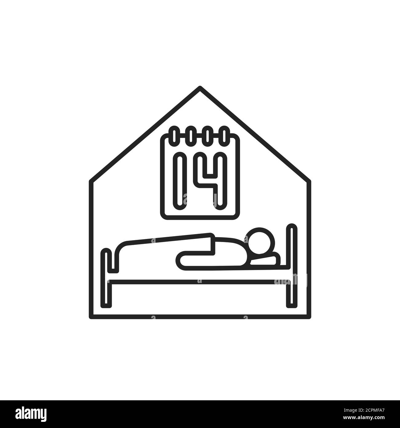 Self-isolation person color line icon. Safe travel. Pictogram for web ...