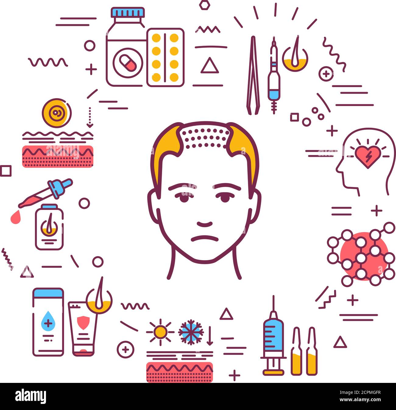 Cause hair fall treatment hi-res stock photography and images - Alamy