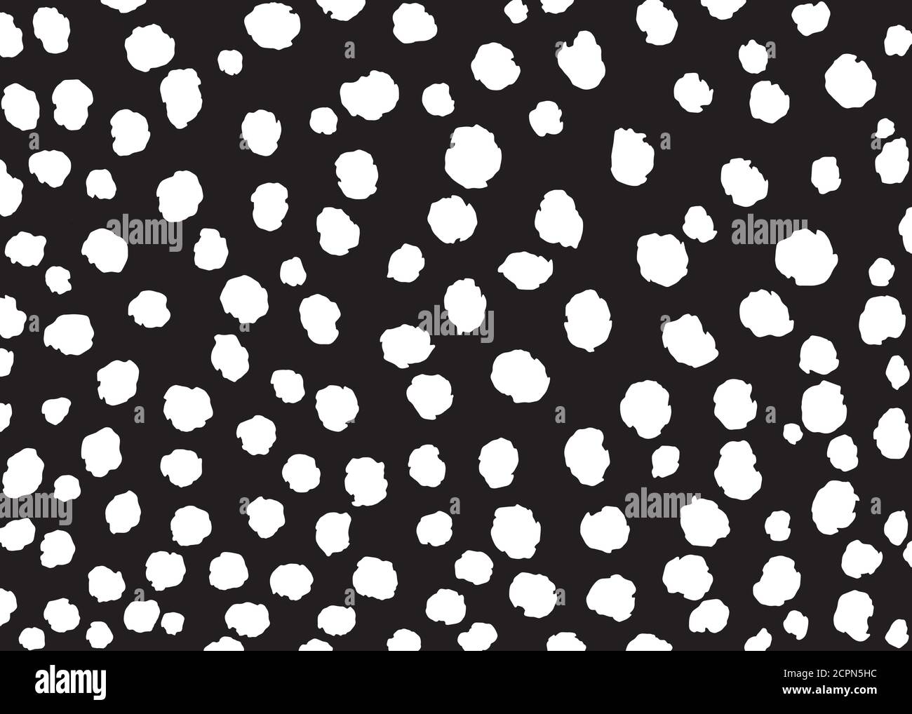 Leopard spots pattern design, black and white vector illustration background. wildlife fur skin design illustration Stock Vector