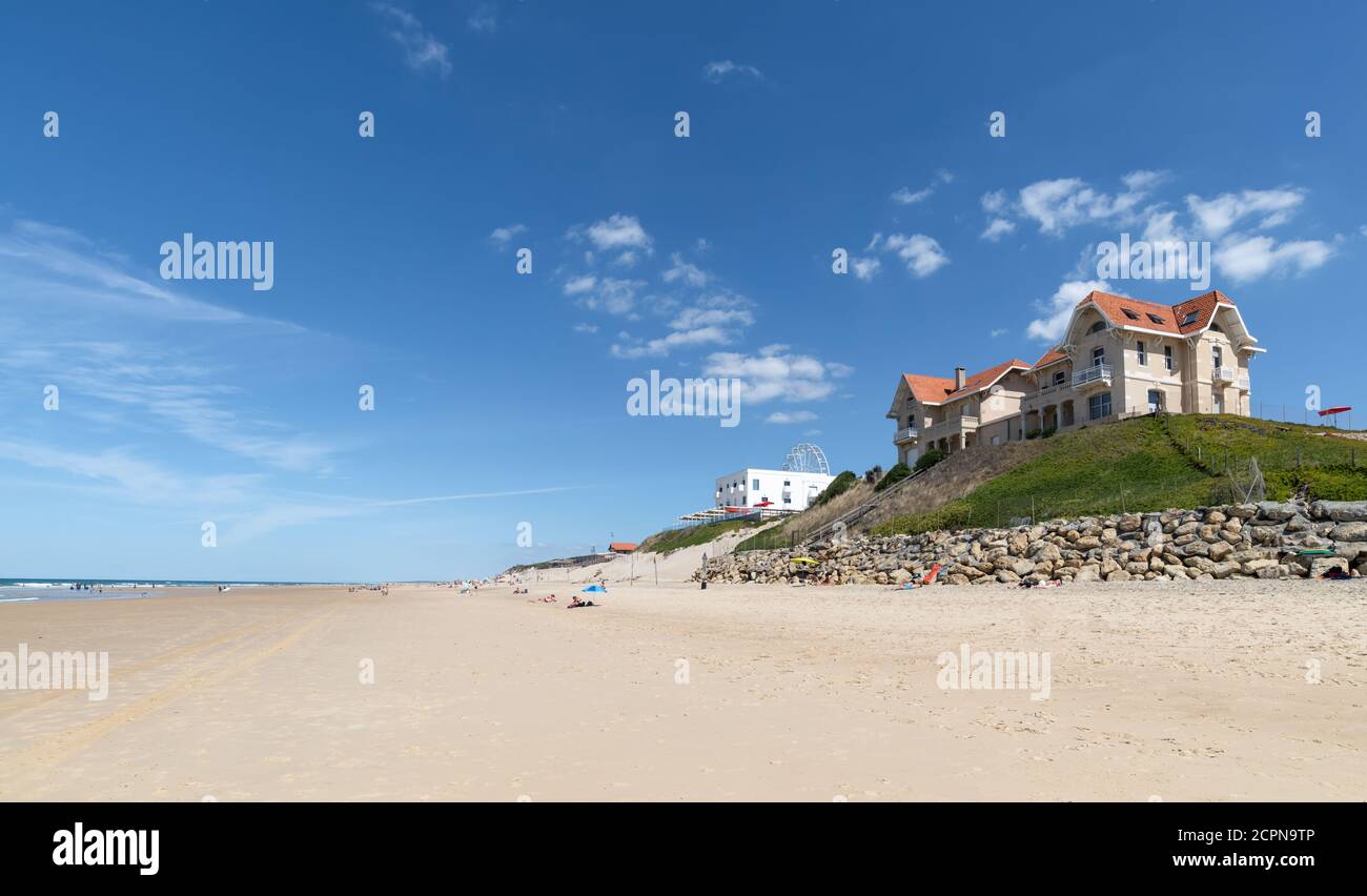 The beach of Biscarrosse in the department of Landes, France Stock Photo