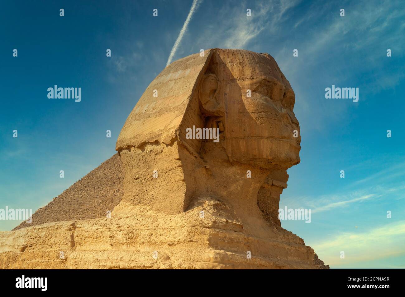 The famous Great Sphinx of Giza and the pyramids in Egypt Stock Photo ...