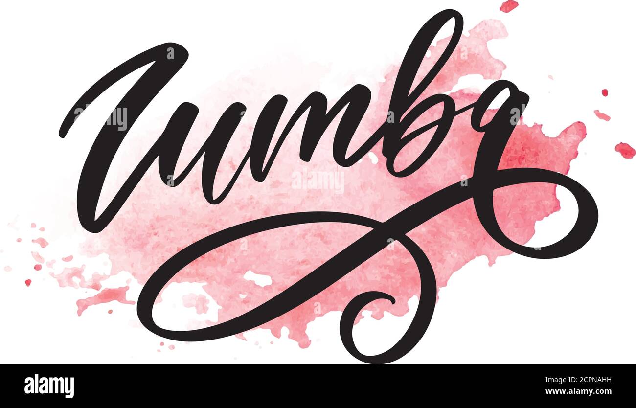 Zumba letter lettering calligraphy dance vector brush Stock Vector ...