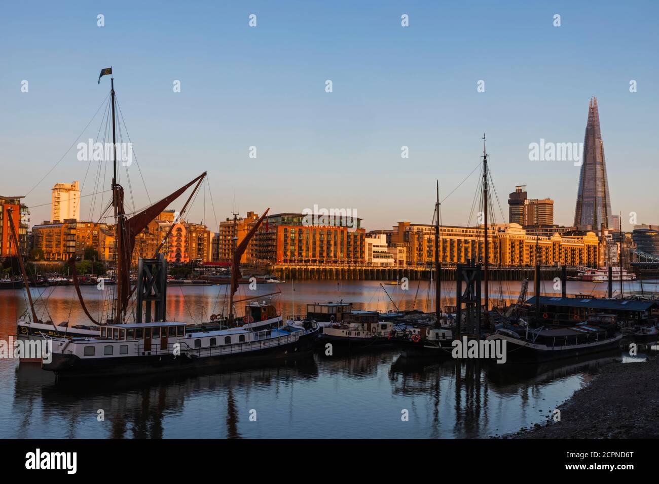 England, London, Southwark, Butlers Wharf and The Shard Stock Photo Alamy