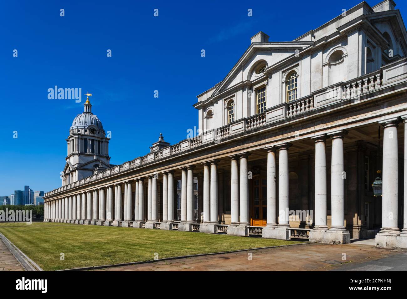 England, London, Greenwich, Old Royal Navy College, The Chapel Building Stock Photo