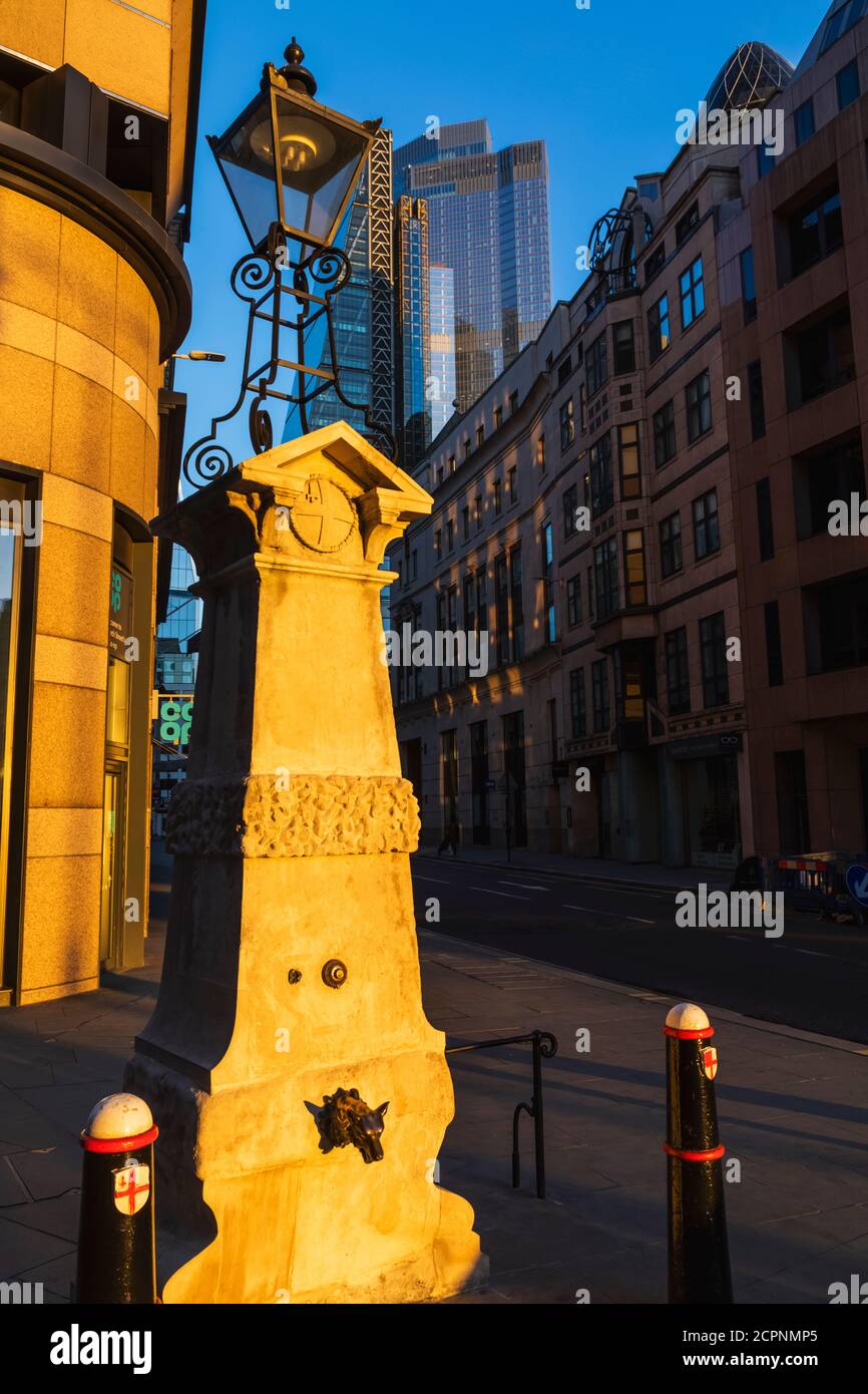 England, London, City of London, The Aldgate Pump Stock Photo
