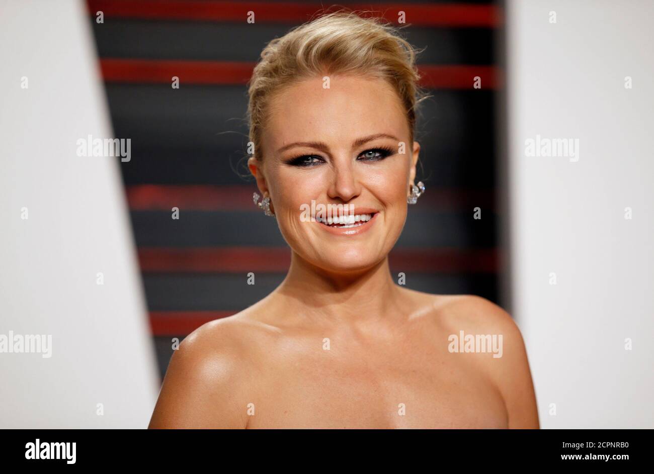 Actress Malin Ackerman arrives at the Vanity Fair Oscar Party in