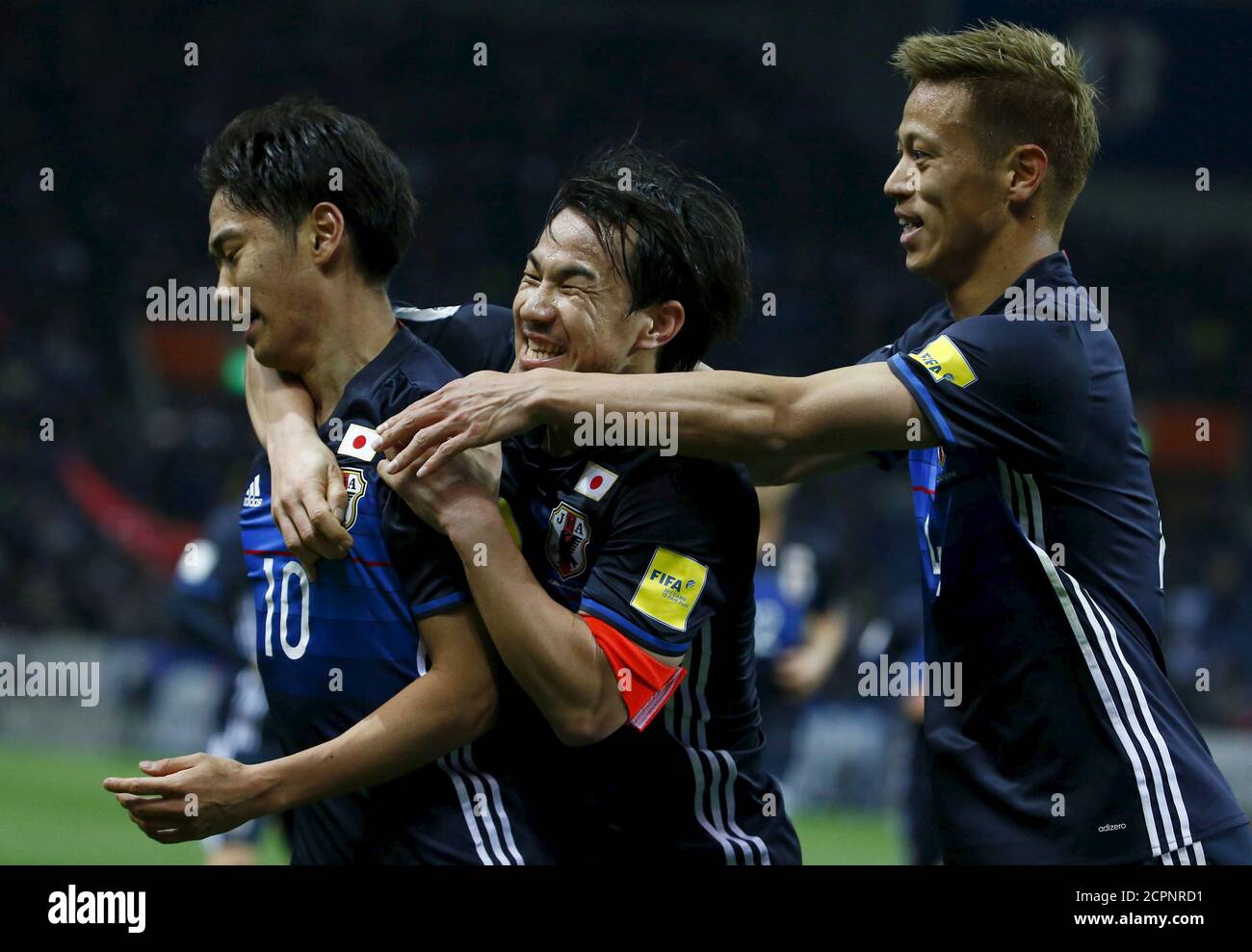 Football Soccer Japan V Syria World Cup 18 Qualifier Saitama Stadium Saitama Japan 29 3 16 Japan S Shinj Kagawa Celebrates After Scoring The Second Goal For Japan Against Syria With