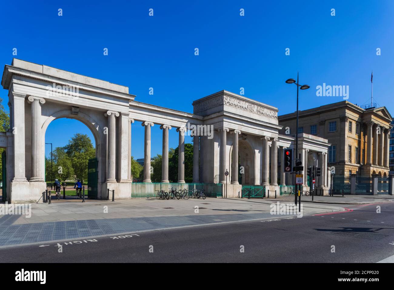 England, London, Westminster, Kensington and Chelsea, Knightsbridge, Hyde Park Corner, Hyde Park, The Grand Entrance Stock Photo