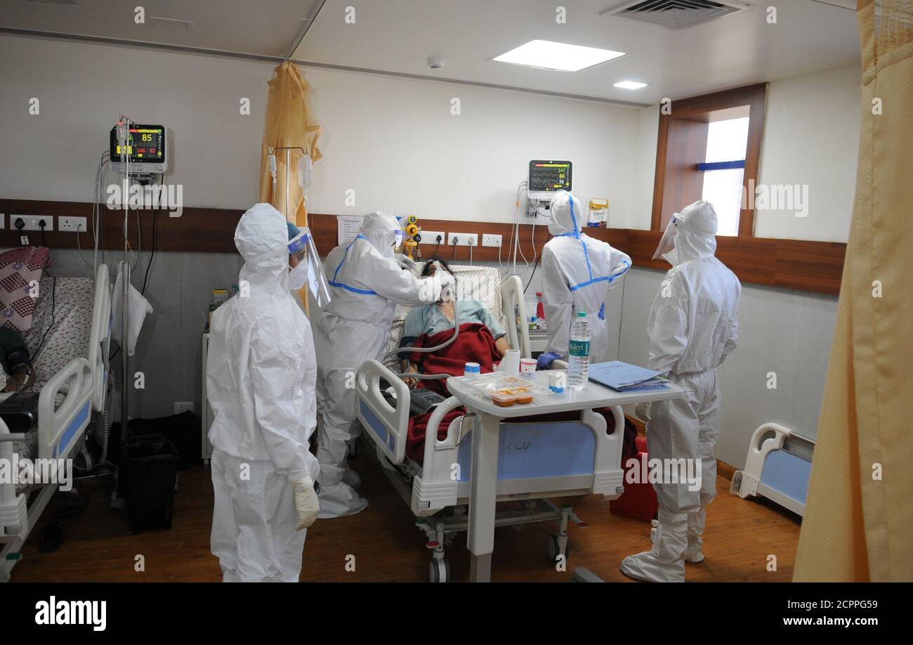 In An Innovative Attempt To Mitigate The Mental Health Issues Of Covid 19 Patients The Yatharth Hospital In Noida Extension In Uttar Pradesh Near New Stock Photo Alamy
