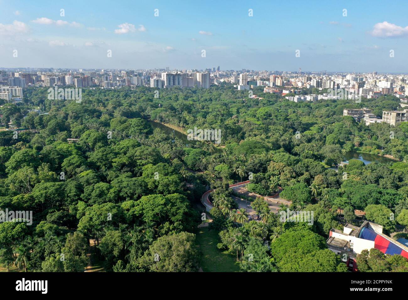 Dhaka, Bangladesh - September 19, 2020: A view of the Ramna Park is a ...
