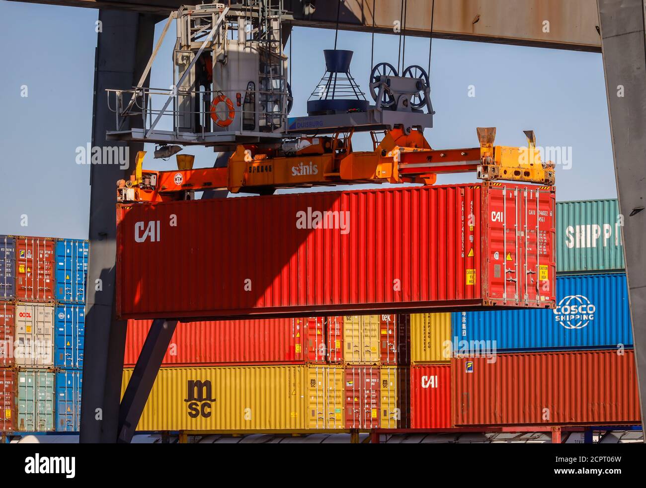 Duisburg, Ruhr area, North Rhine-Westphalia, Germany - Port of Duisburg ...