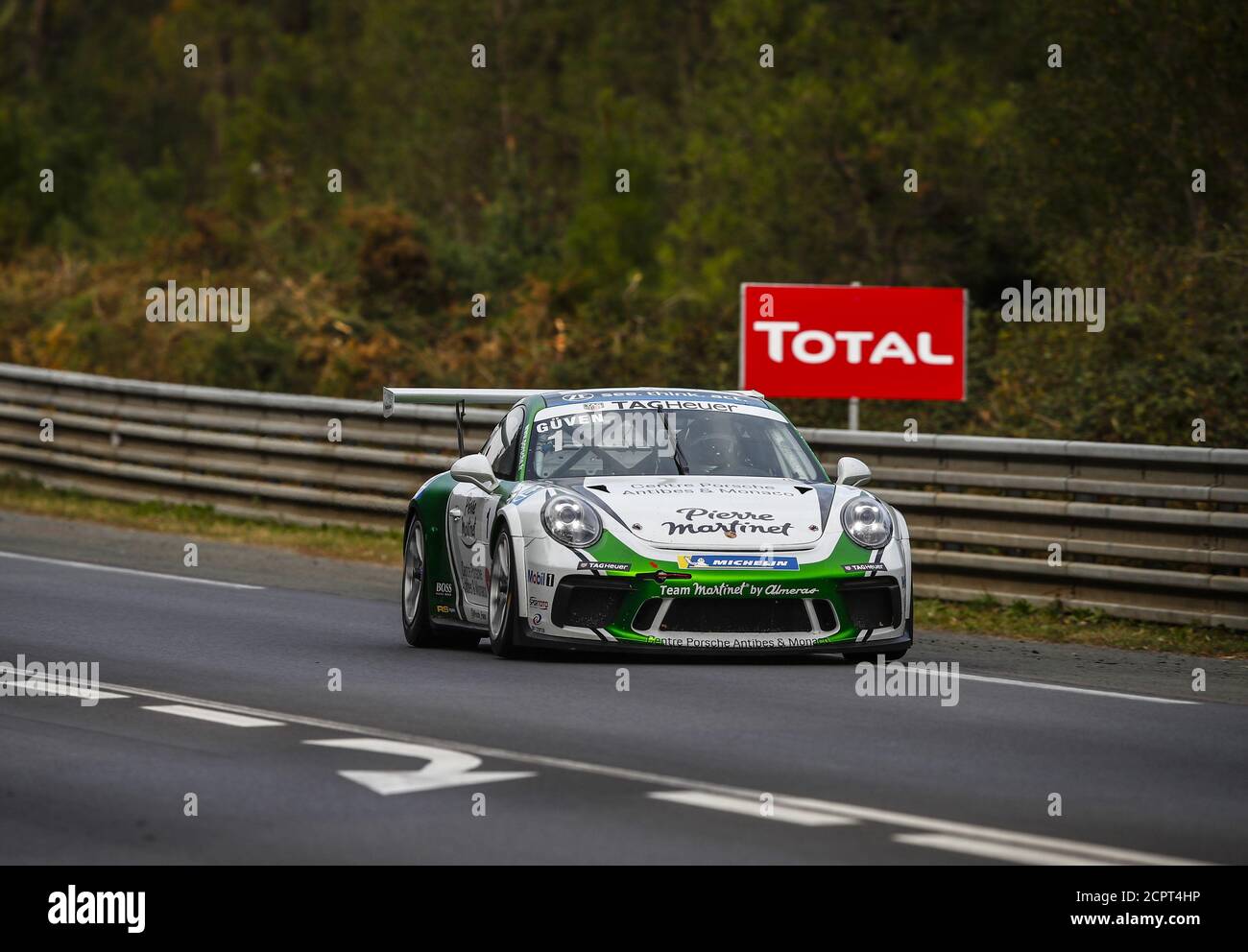 Le Mans, France. 19th Sep, 2020. 01 Guven Ayhancan, Martinet by Alm..ras, Porsche 911 GT3 Cup, action during the 2020 Porsche Carrera Cup on the Circuit des 24 Heures du Mans, from September 18 to 19, 2020 in Le Mans, France - Photo Xavi Bonilla / DPPI Credit: LM/DPPI/Xavi Bonilla/Alamy Live News Credit: Gruppo Editoriale LiveMedia/Alamy Live News Stock Photo