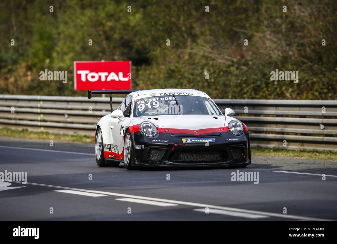 Le Mans, France. 19th Sep, 2020. Michael Fassender, Porsche 911 GT3 Cup, action during the 2020 Porsche Carrera Cup on the Circuit des 24 Heures du Mans, from September 18 to 19, 2020 in Le Mans, France - Photo Xavi Bonilla / DPPI Credit: LM/DPPI/Xavi Bonilla/Alamy Live News Credit: Gruppo Editoriale LiveMedia/Alamy Live News Stock Photo
