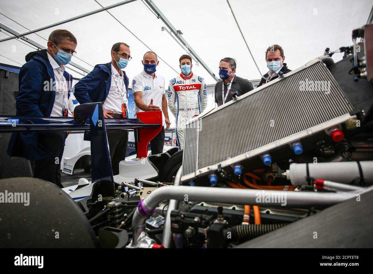 Le Mans, France. 19th September, 2020. Jean Michel Bouresche with Alexis Vovk and Philippe Montant..me with Olivier Lombard during the 2020 24 Hours of Le Mans, 7th round of the 2019-20 FIA World Endurance Championship on the Circuit des 24 Heures du Mans, from September 16 to 20, 2020 in Le Mans, France - Photo Thomas Fenetre / DPPI Credit: LM/DPPI/Thomas Fenetre/Alamy Live News Stock Photo