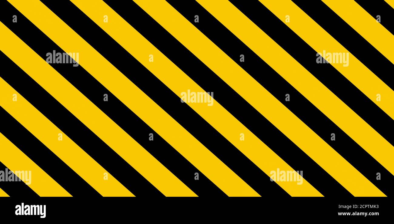 Abstract background - black and yellow warning stripes - 2D ...